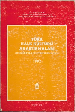 Türk Halk Kültürü Araştırmaları 1992